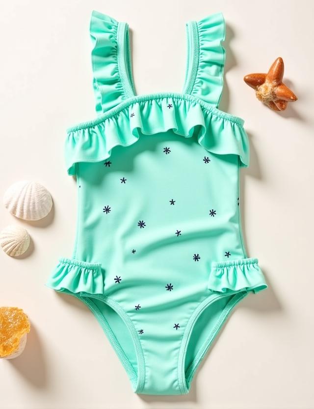 Costume intero con volant stile marinaio